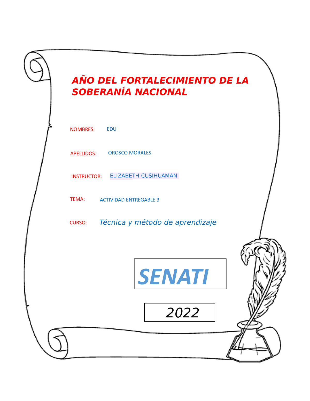 AÑO DEL Fortalecimiento DE LA Soberanía Nacional - AÑO DEL ...