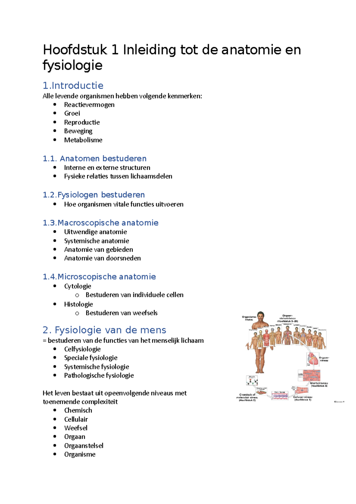 Hoofdstuk 1 Inleiding Tot De Anatomie En Fysiologie - Anatomen ...