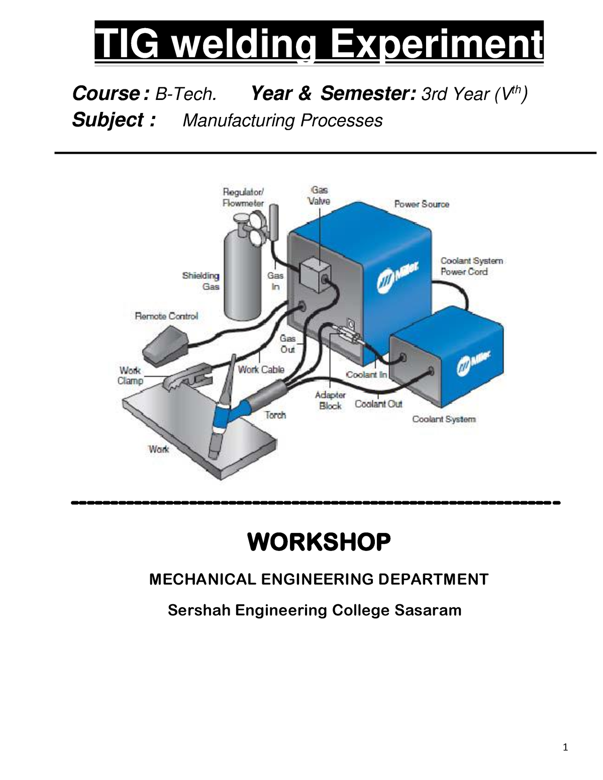 TIG Welding - Beneficial For Students - TIG Welding Experiment Course ...