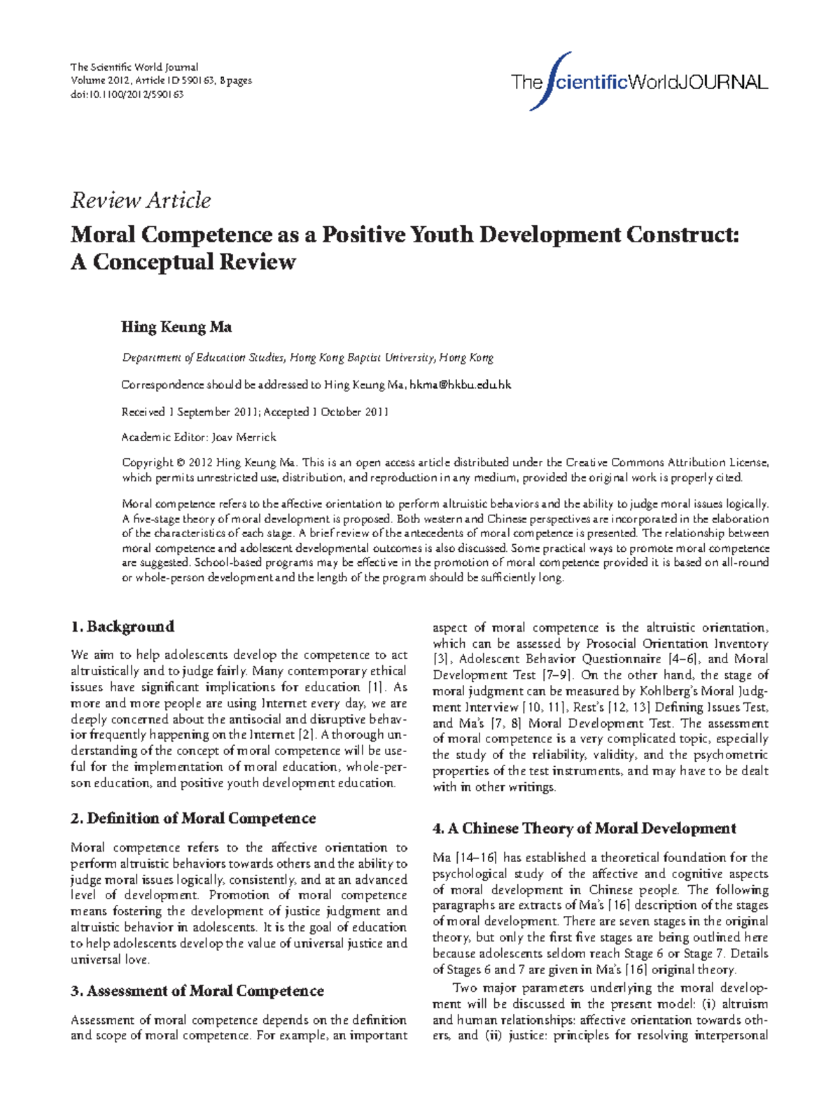 Module+4+-Moral+Competence - Volume 2012, Article ID 590163, 8 pages ...