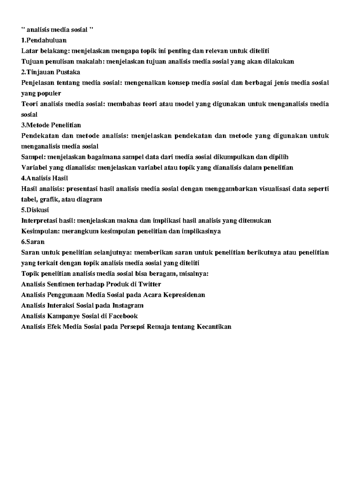 Social Media Analysis - Rangkuman - " Analisis Media Sosial " 1 Latar ...