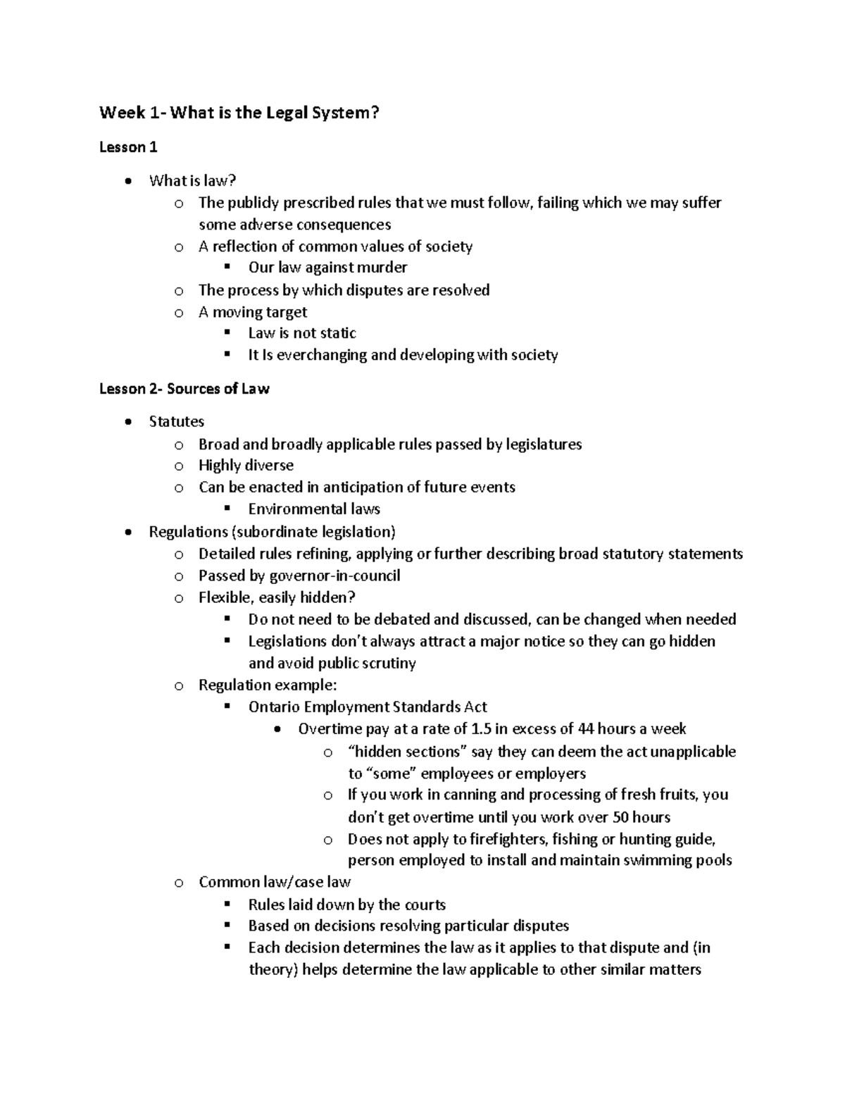 law-2101-lessons-1-lecture-notes-1-3-week-what-is-the-legal-system