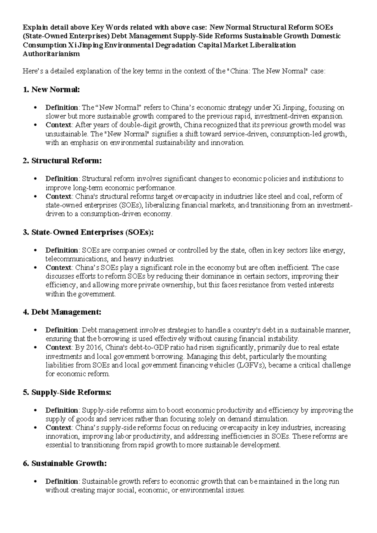 Explain detail above Key Words - New Normal: Definition: The “New ...
