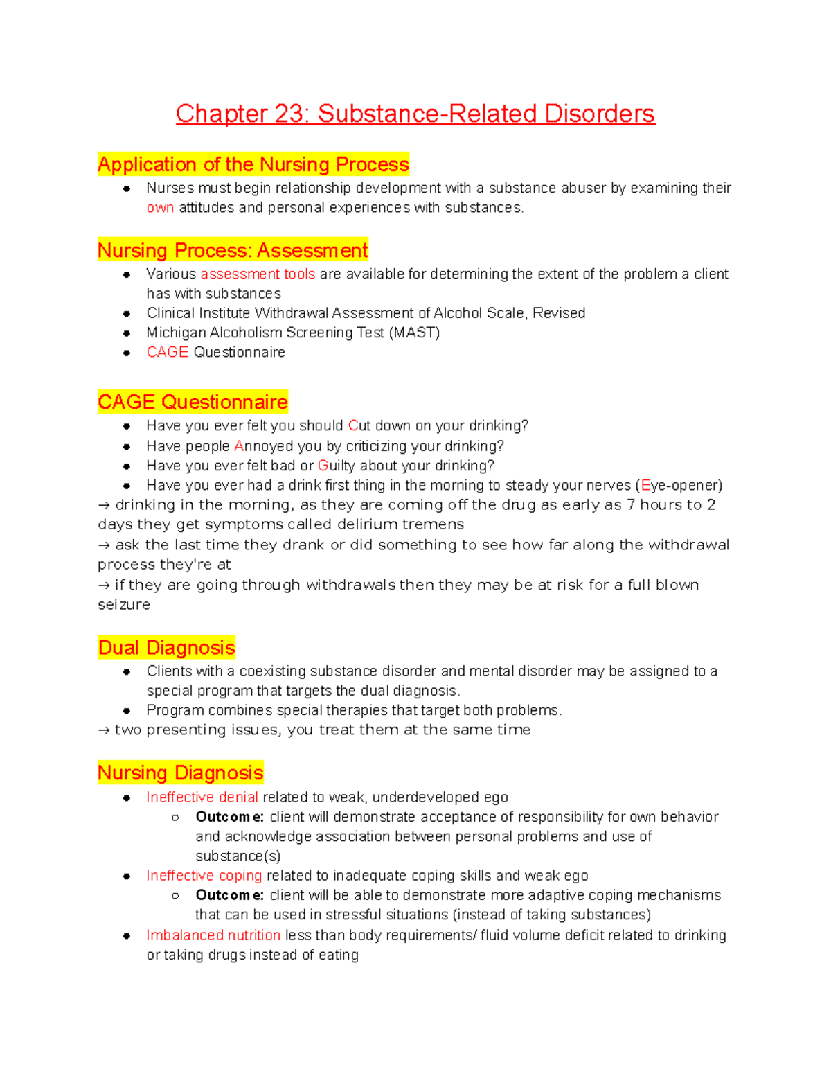 Final Psych exam lecture notes combined - NUR 4250 - NSU - Studocu