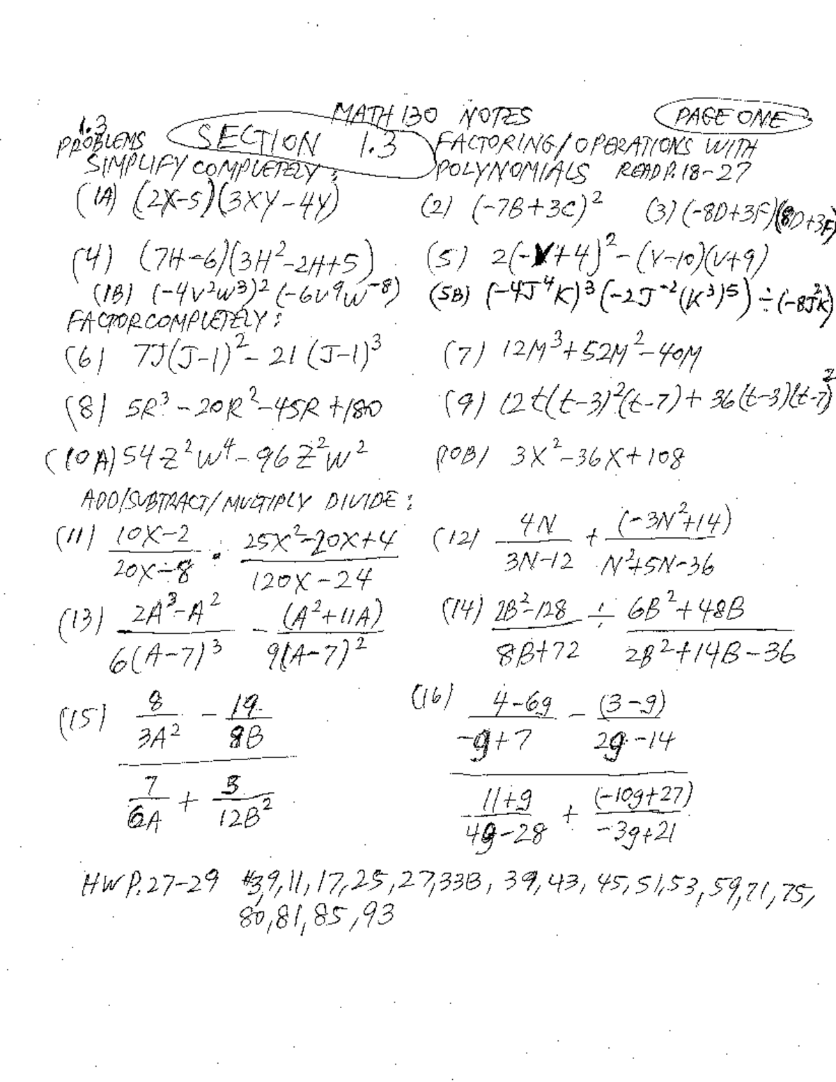 Notes MAT 130 Entire Semester - MAT 130 - Studocu