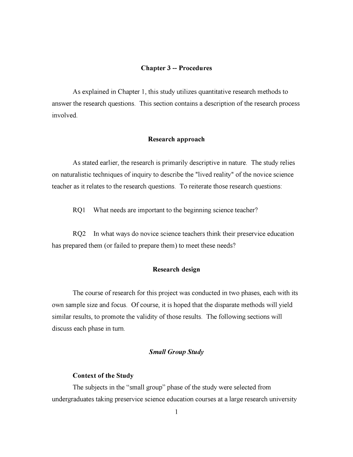 Chapter 3 - Procedures - Chapter 3 - Procedures As Explained In Chapter ...