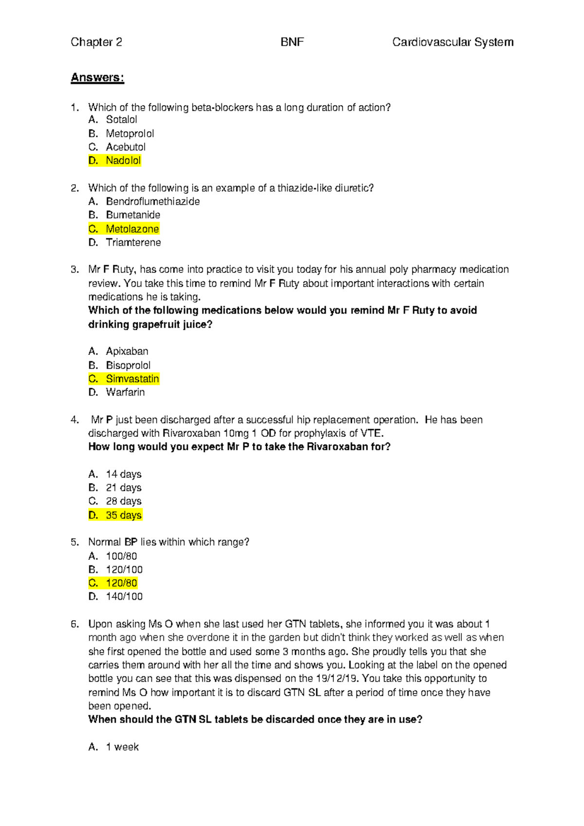 2. CVS Quiz Answers - quiz for prereg pharmacists uk - Answers: Which ...