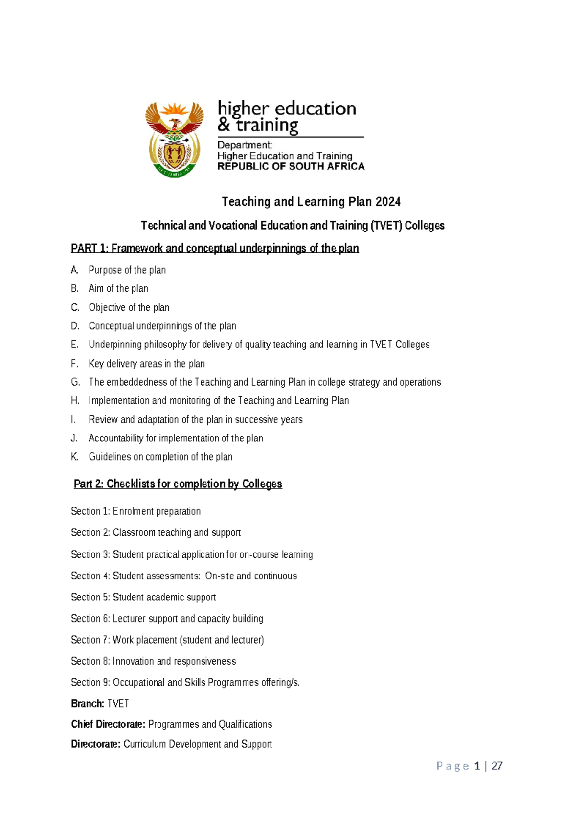 2024 teaching and learning plan framework teaching and learning plan