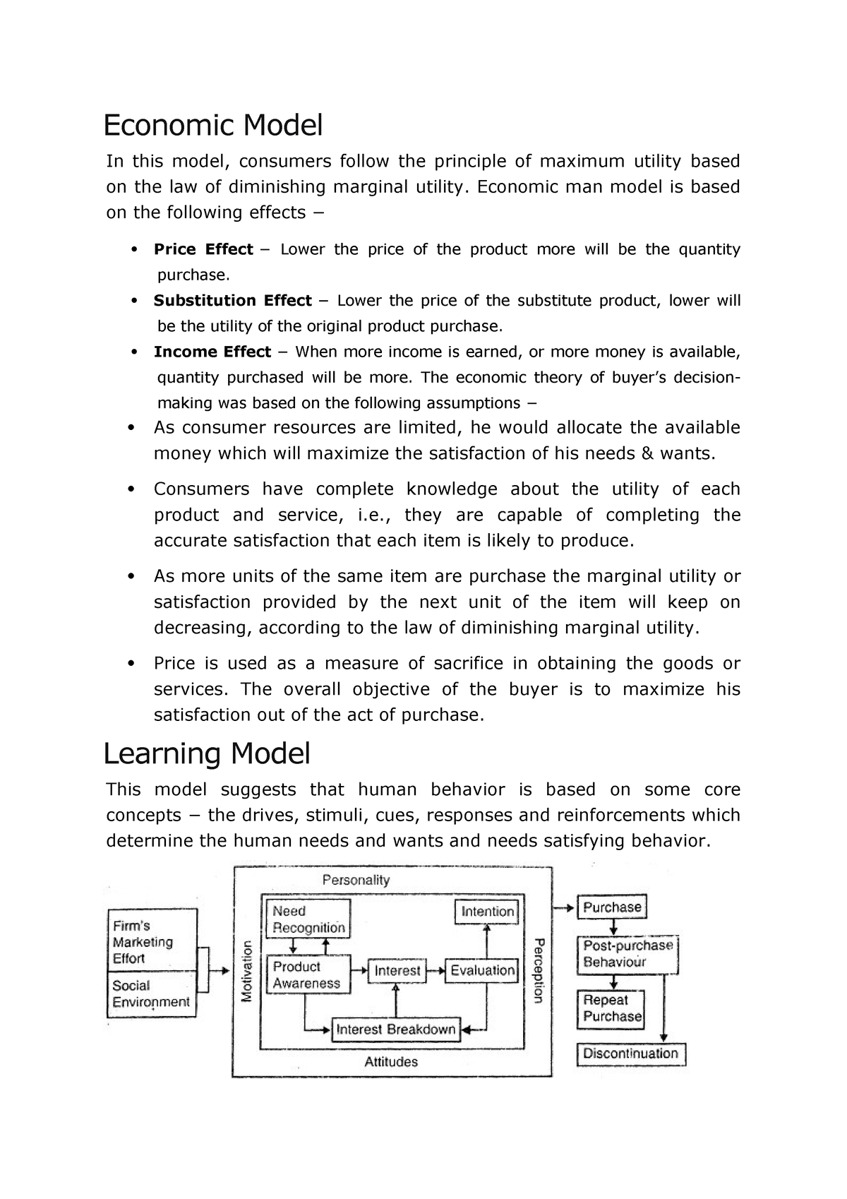 economic model essay