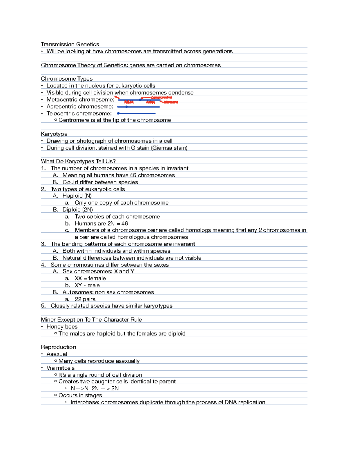 Module 3 - Lecture 15 - Transmission Genetics Will be looking at how ...
