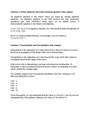 FEW SOLUTION FROM BOOK - differential and integral calculus - Studocu