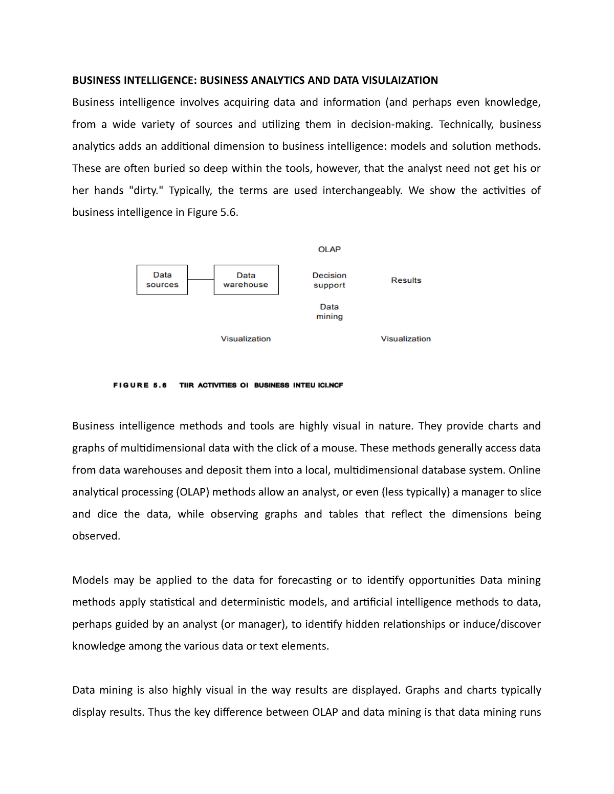 Lecture Seven Business Intelligence- Buisness Analytics AND DATA ...