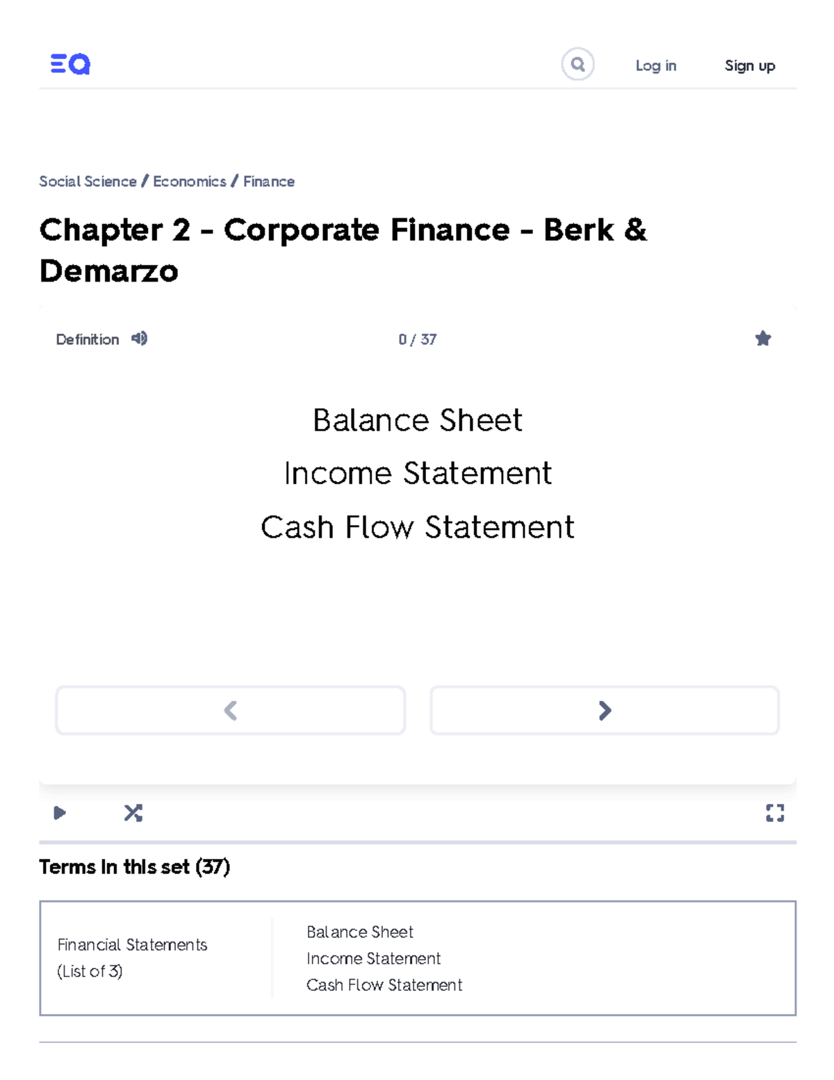 Chapter 2 - Corporate Finance - Berk & Demarzo Flashcards Quizlet ...