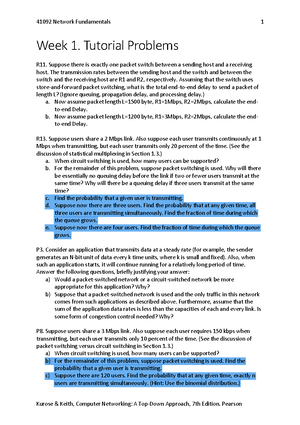 Tut Problems + Answers Merged