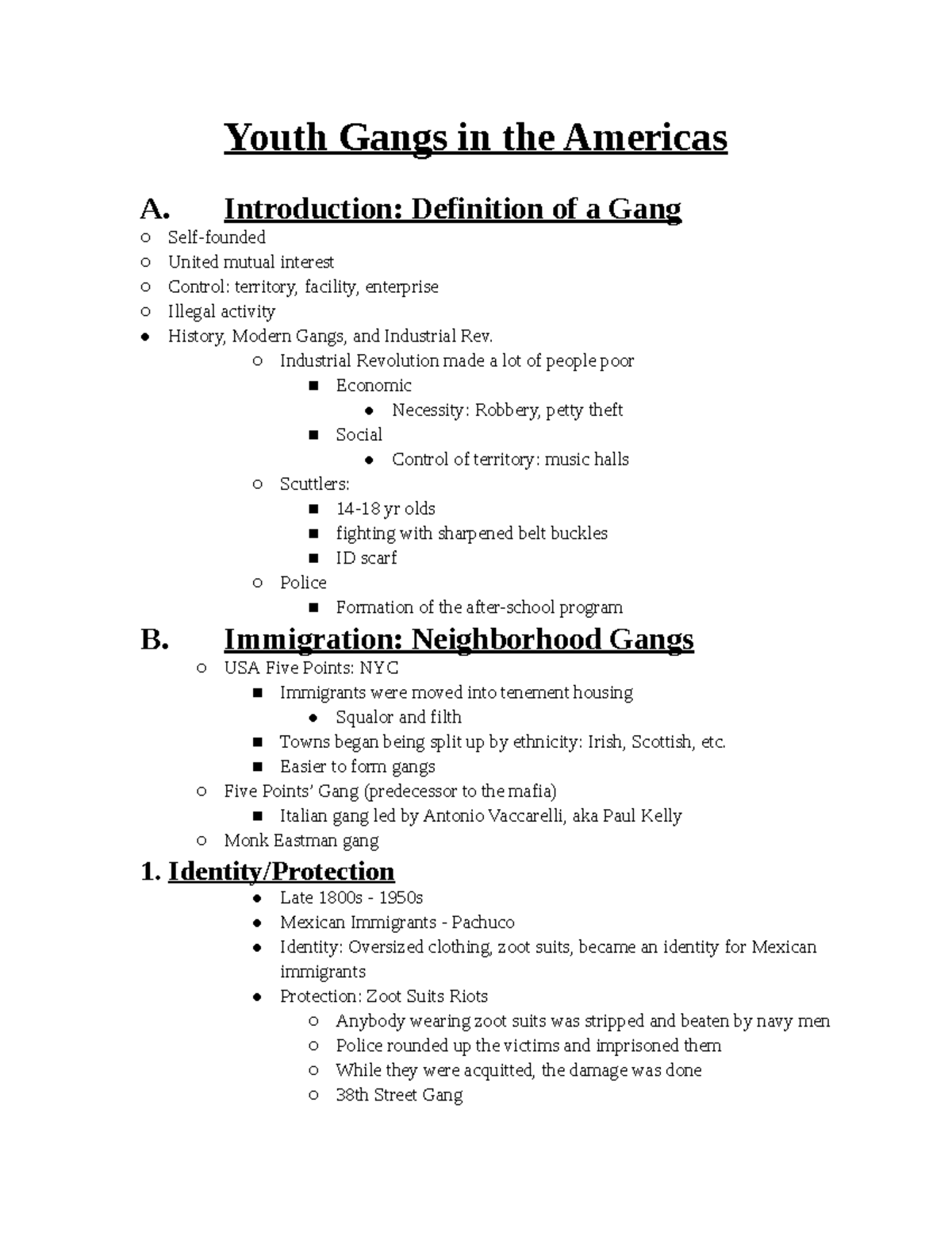 11) Youth Gangs in Americas Youth Gangs in the Americas A
