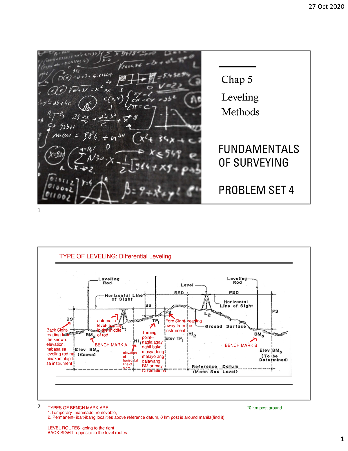 problem-set-4-leveling-methods-fundamentals-of-surveying-problem