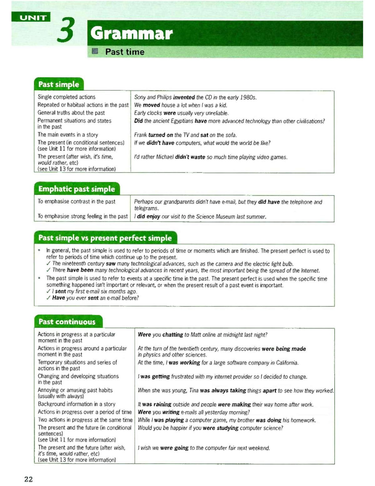 Past Time - Tenses - Information Techonogy - Studocu