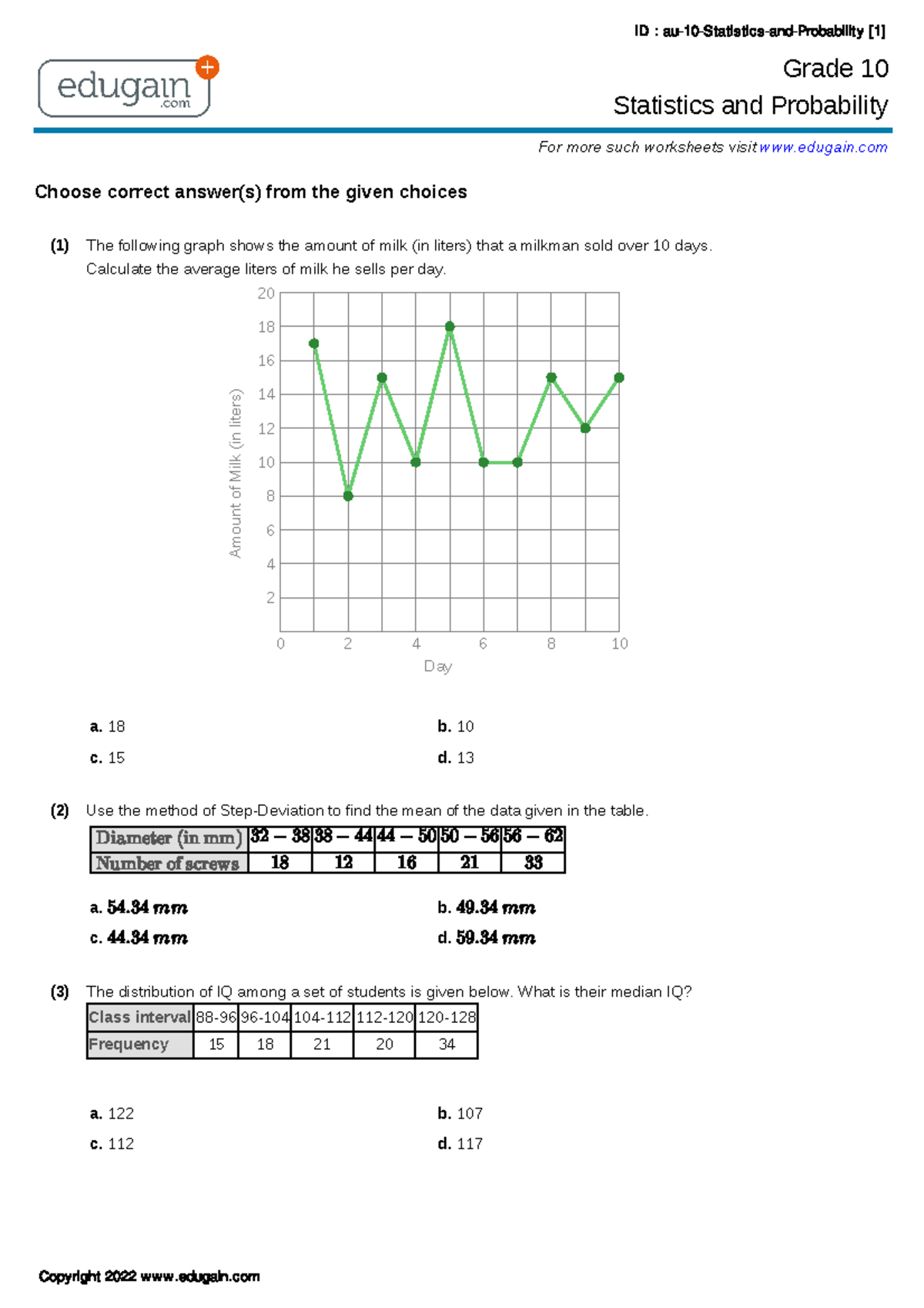 Grade 10 Statistics and Probability au - Grade 10 Statistics and ...