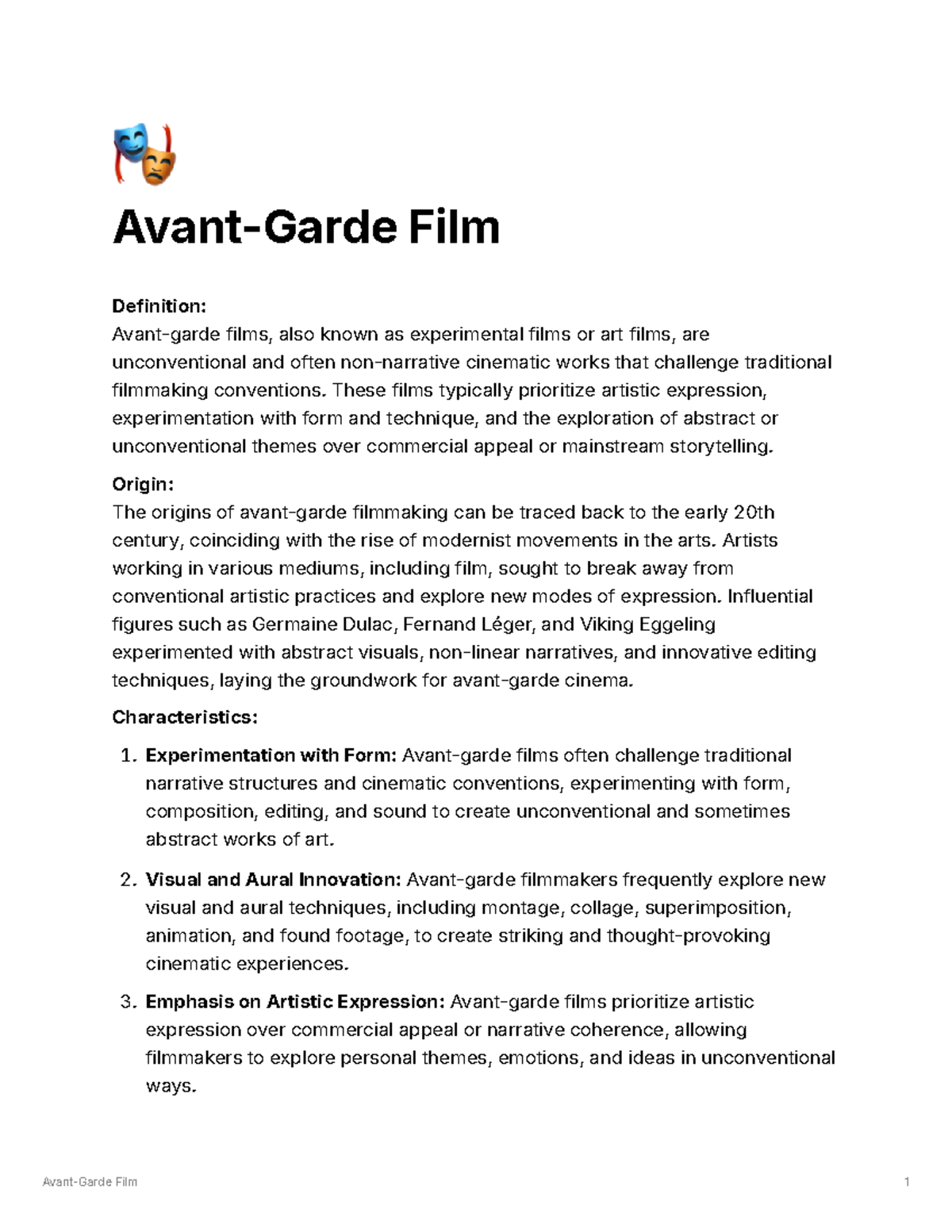 AvantGarde Film 🎭 AvantGarde Film Definition Avantgarde films
