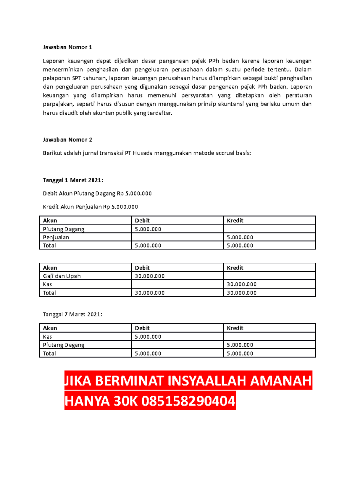 TMK 1 Analisis Informasi Keuangan - Jawaban Nomor 1 Laporan Keuangan ...