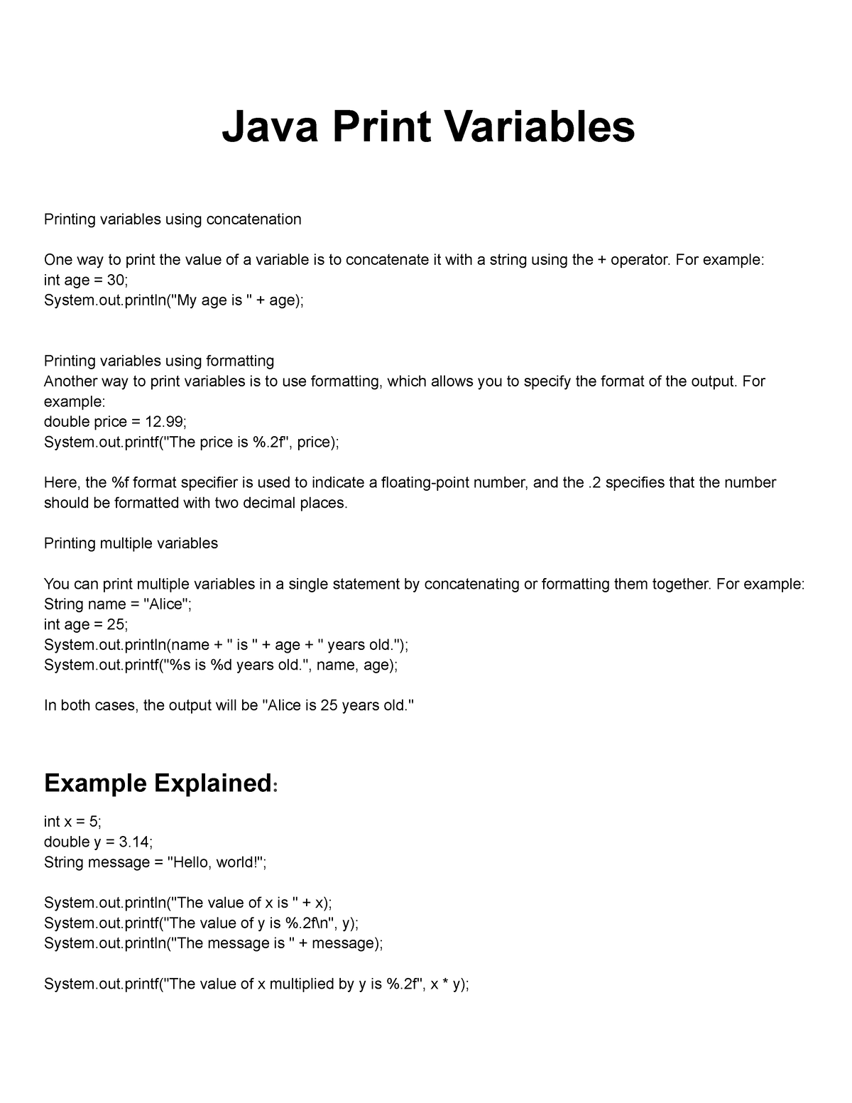 java-print-variables-java-print-variables-printing-variables-using