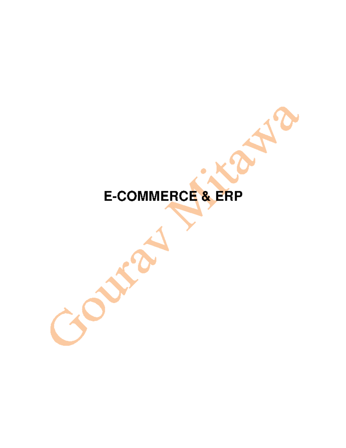 E-commerce ERP Notes For B.Tech Students - E-COMMERCE & ERP SYLLABUS ...