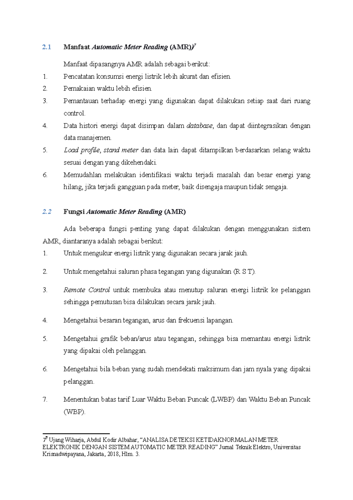 File 36 Manfaat Automatic Meter Reading (AMR)) 2 Manfaat Automatic