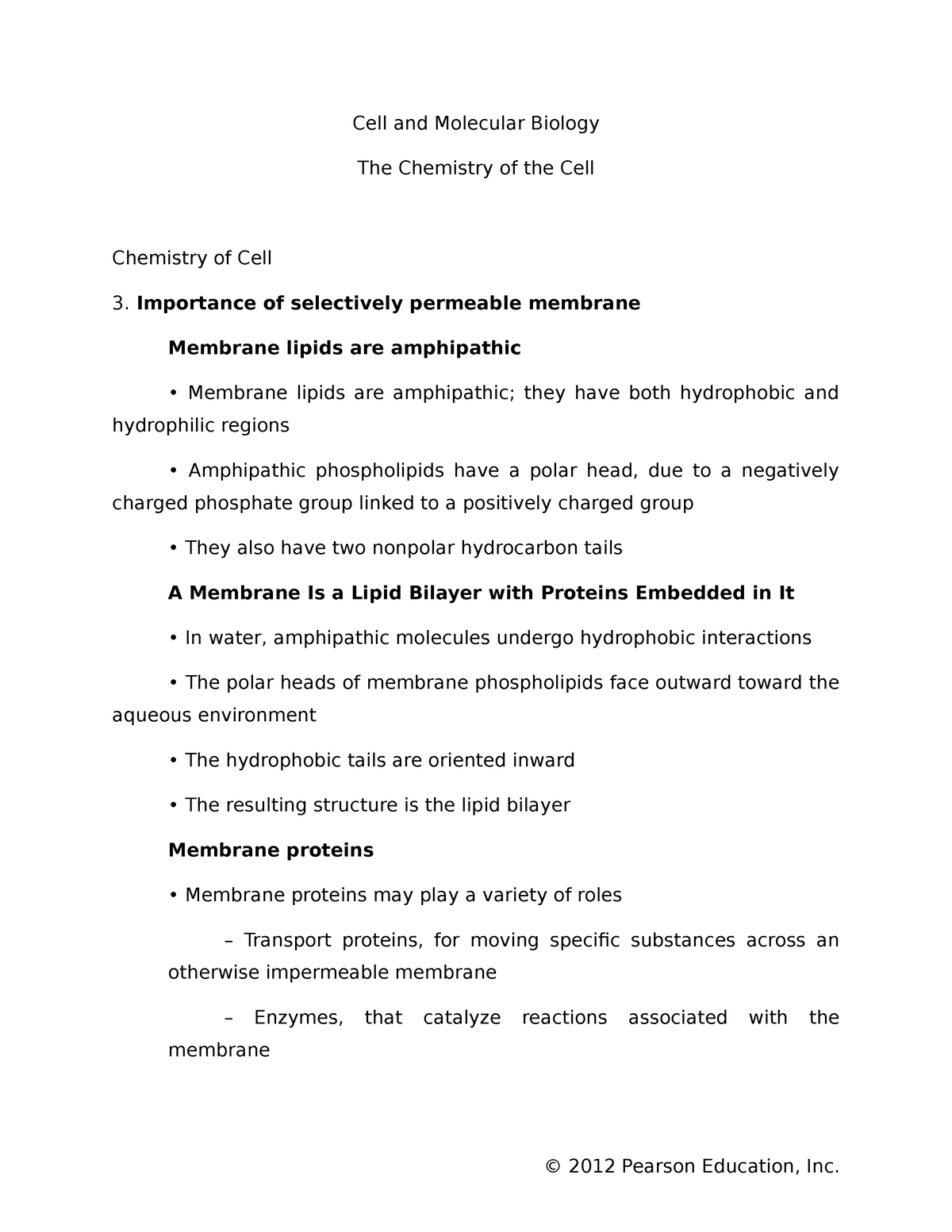 chemistry of membranes research paper