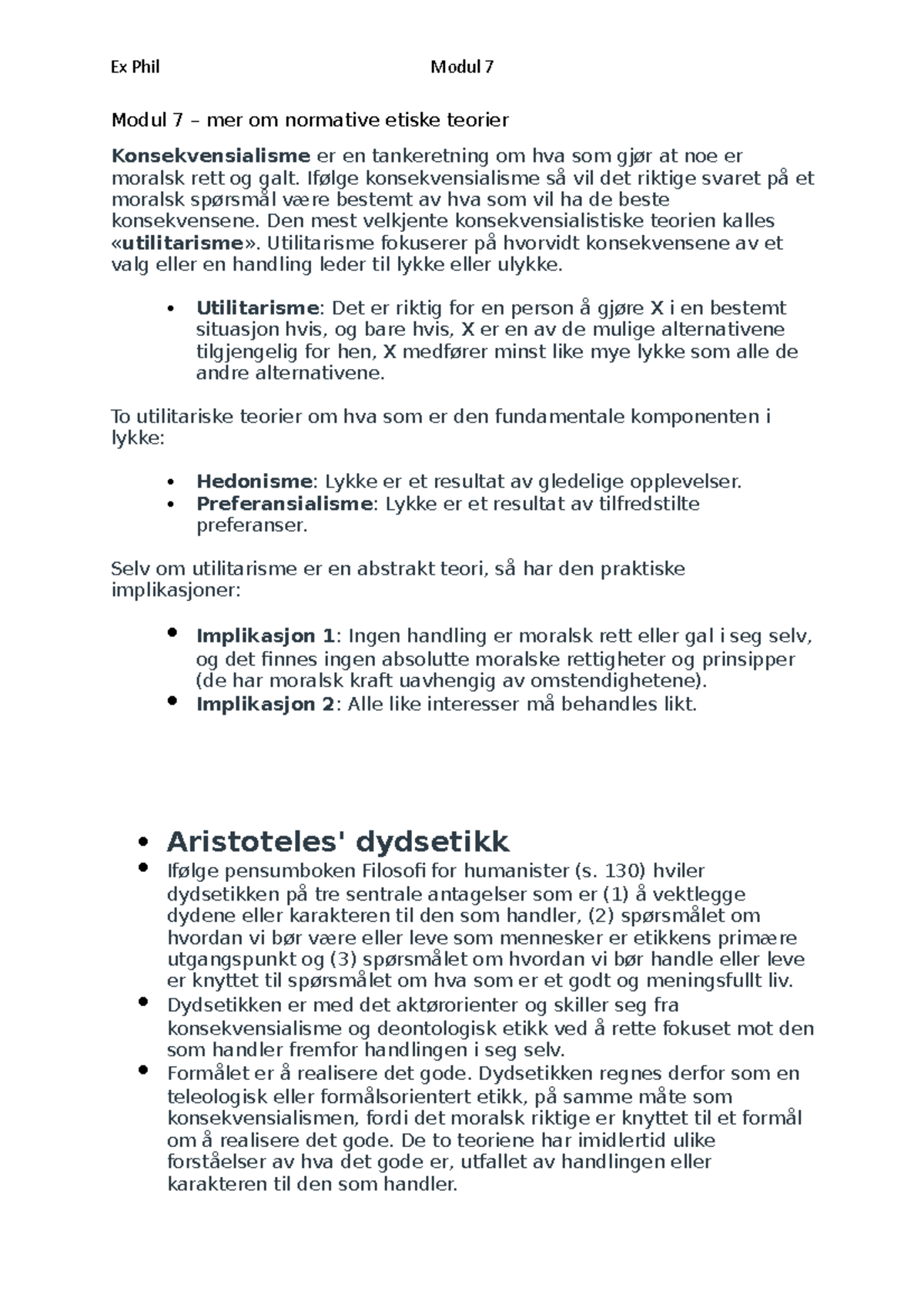 Modul 7 - Øvingsmateriale I Ex.Phil - Ex Phil Modul 7 Modul 7 – Mer Om ...