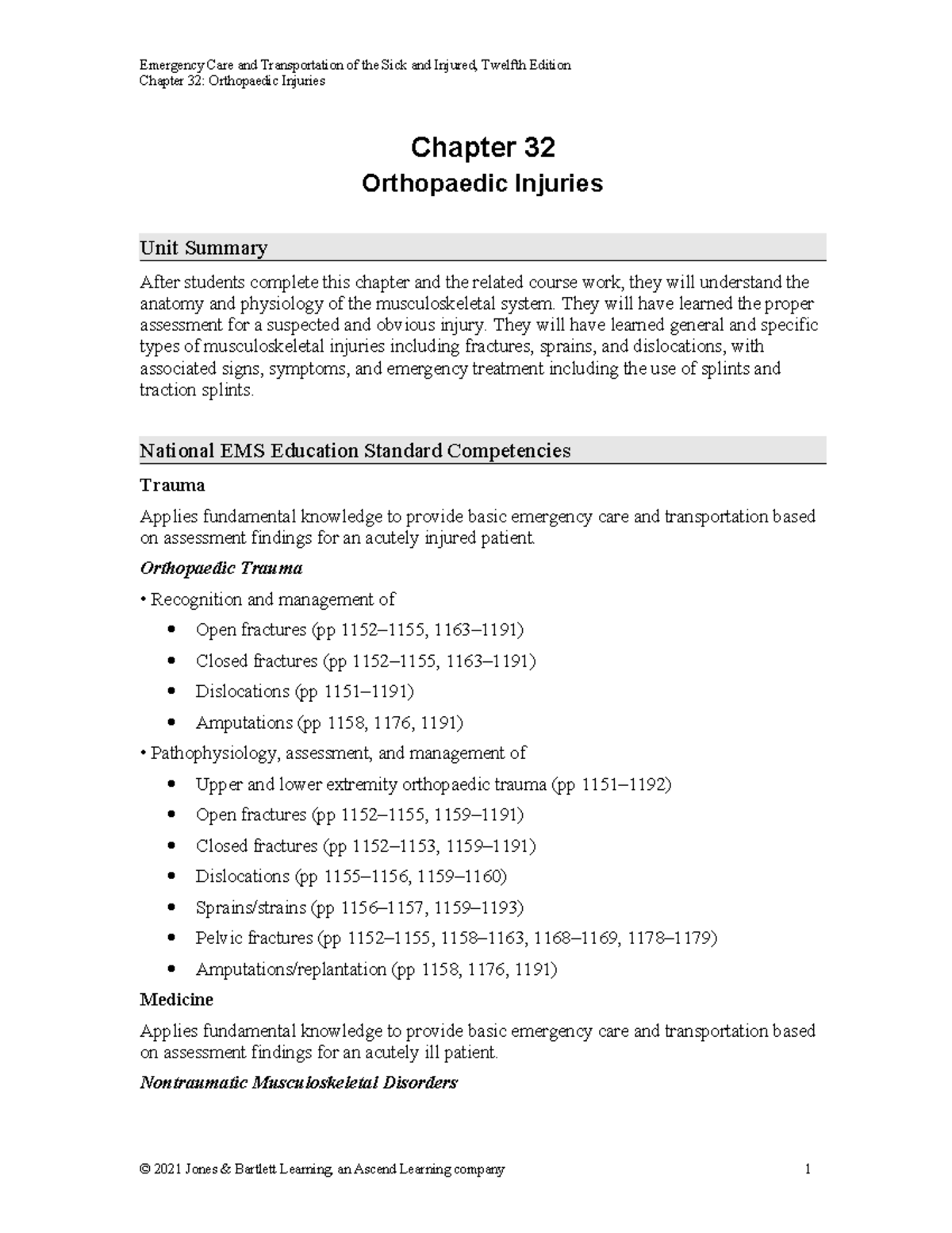 9781284243796 LOUT CH32 - Chapter 32: Orthopaedic Injuries Chapter 32 ...