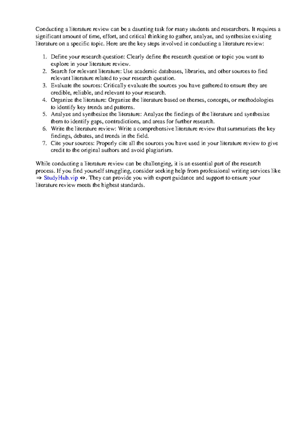 Steps For Conducting A Literature Review Pdf - Conducting a literature ...