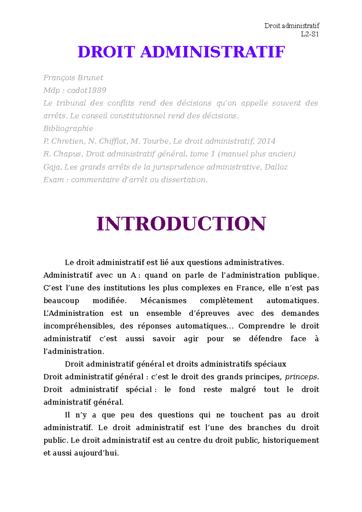 Droit Administratif Cours Magistral Droit Administratif L S Droit Administratif Fran Ois