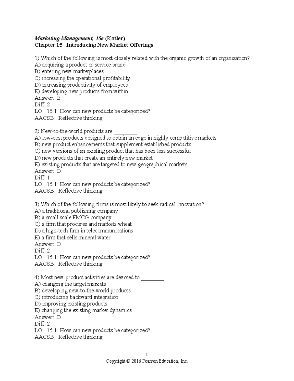 Chapter 15 - Good - Marketing Management, 15e (Kotler) Chapter 15 ...