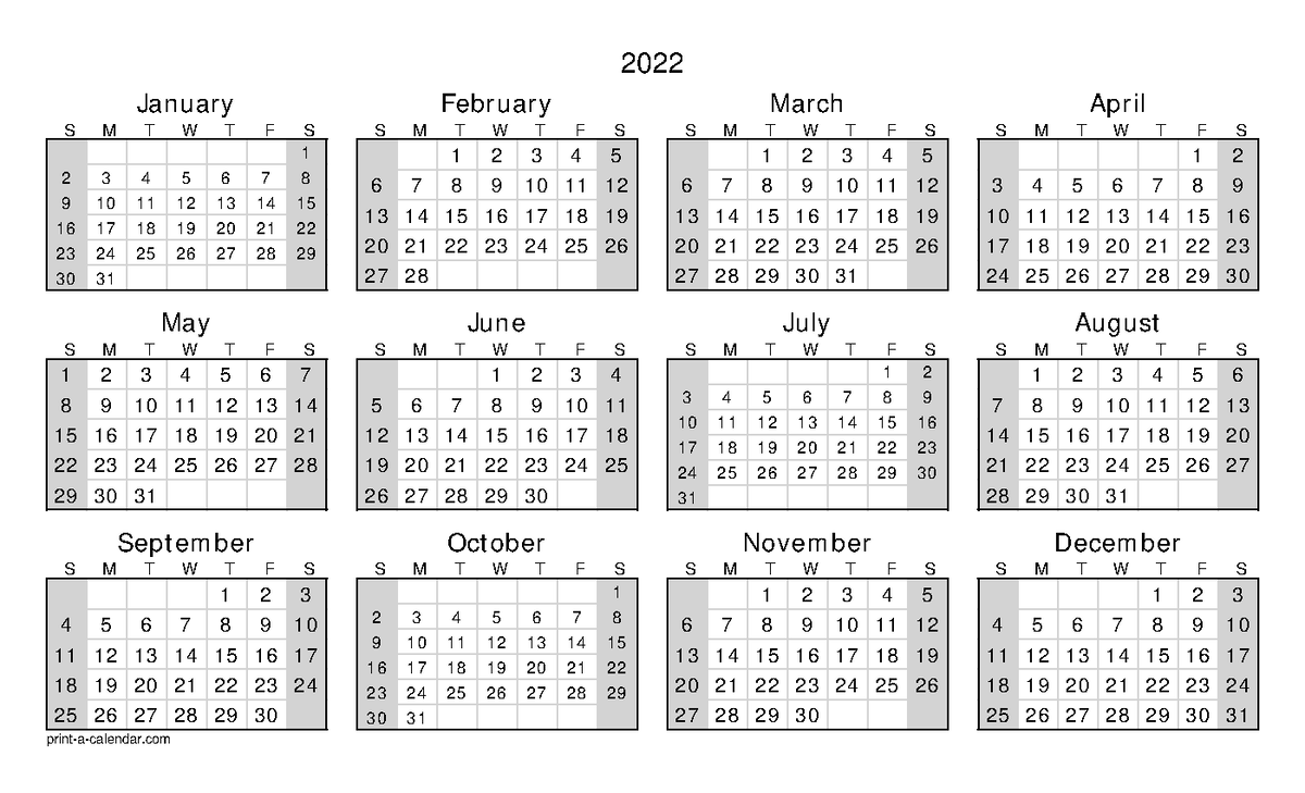 Calendar - ............. - 2022 January S M T W T F S 1 2 3 4 5 6 7 8 9 ...