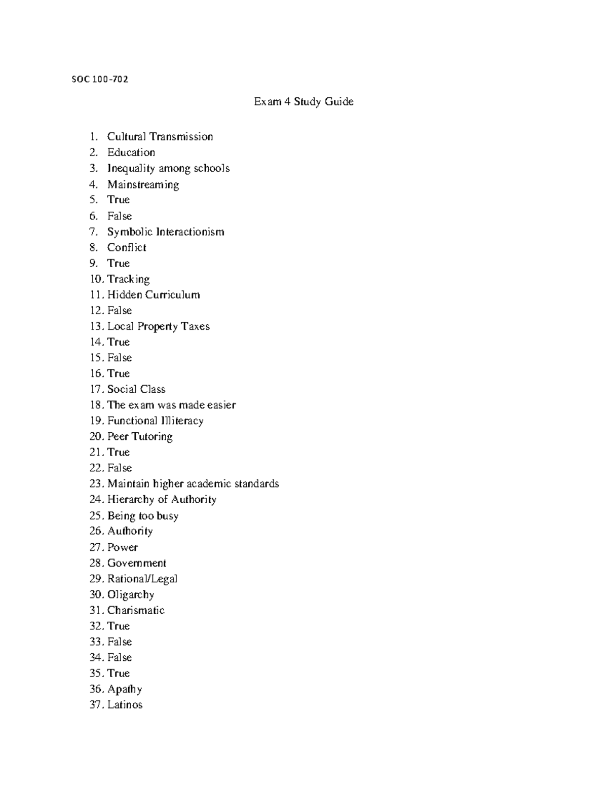 soc-100-exam-4-study-guide-soc-100-exam-4-study-guide-cultural
