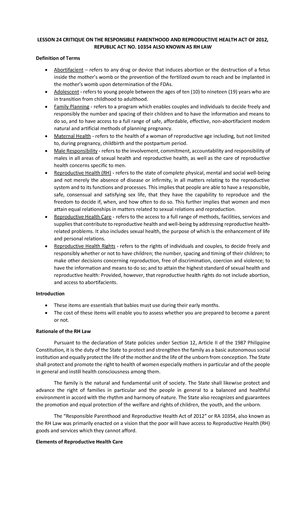 Finals (Lesson 15-27) (X)-20-22 - LESSON 24 CRITIQUE ON THE RESPONSIBLE ...