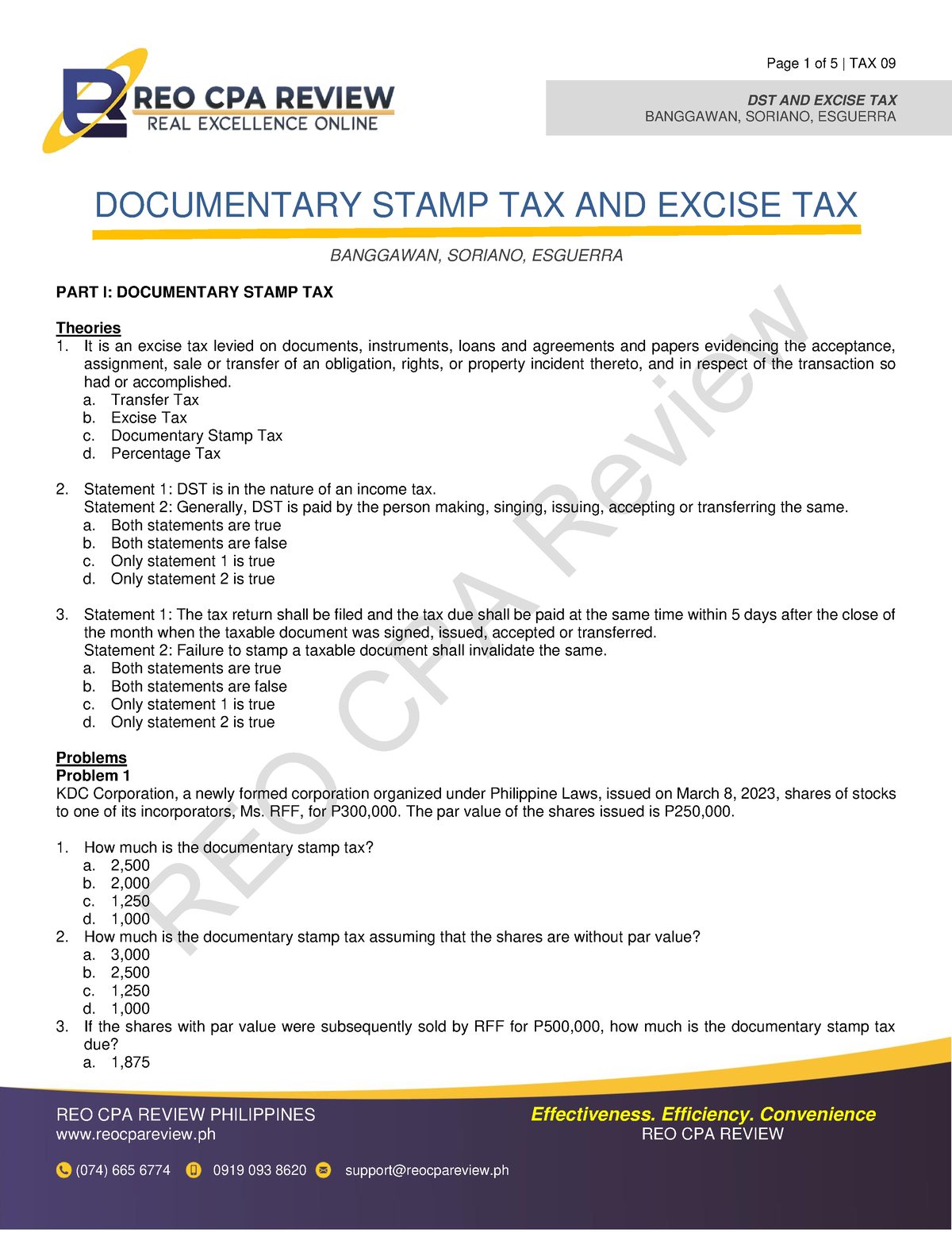 May 2021 - The RFBT Reviewer - REO CPA Review DST AND EXCISE TAX ...