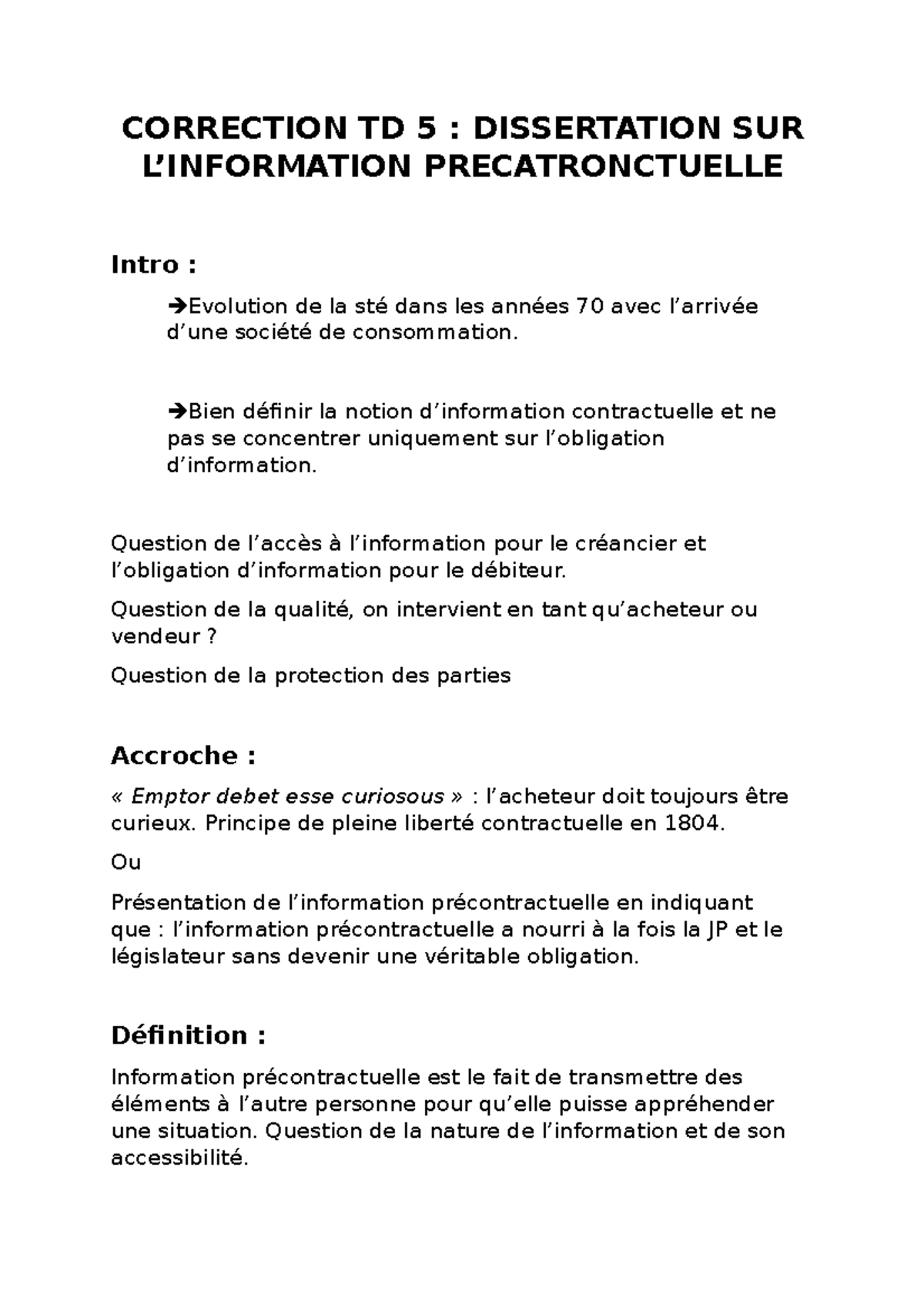 correction dissertation probatoire 2018