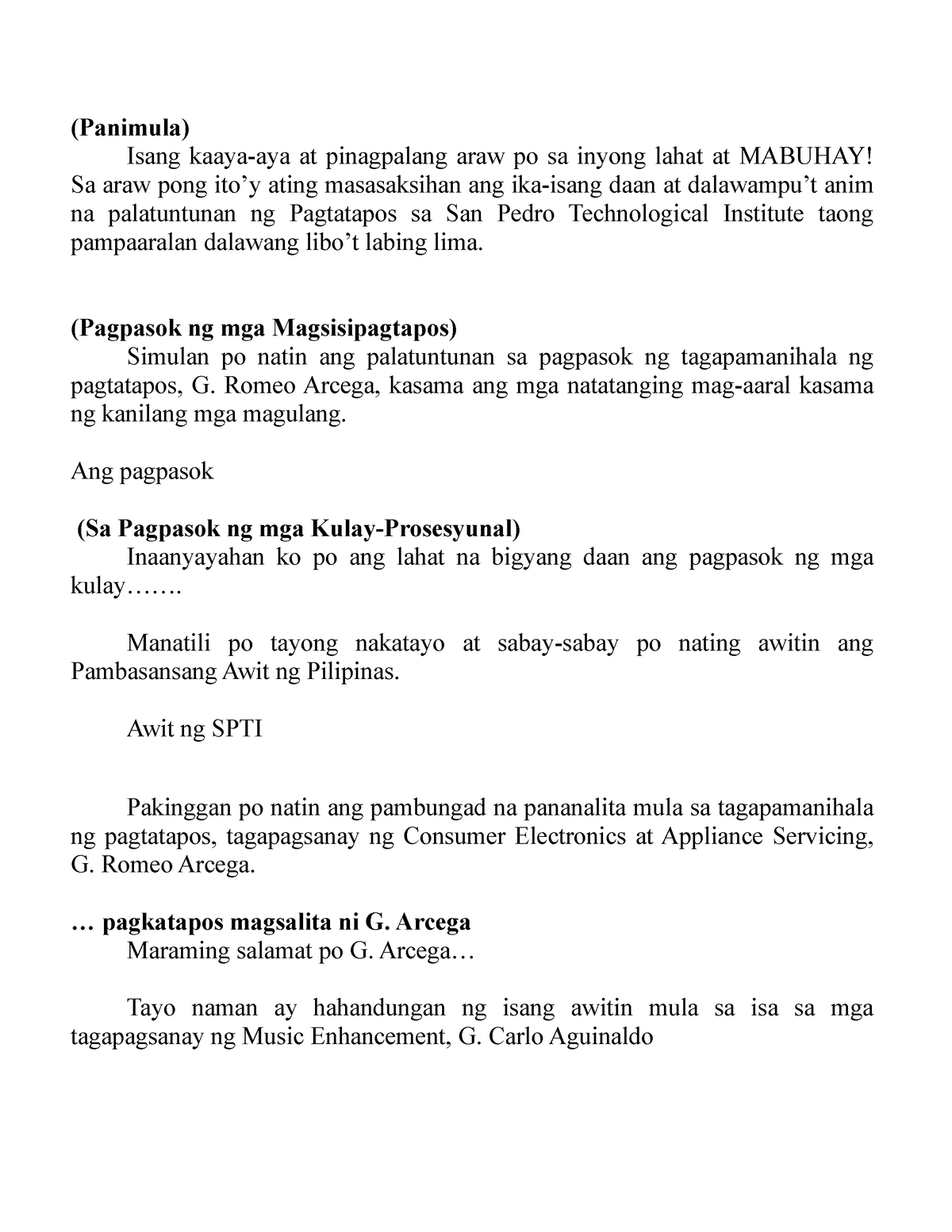 Araw Ng Pagkilala Baitang 7 Pagbati Sa Mga Bunso Ng A 1409