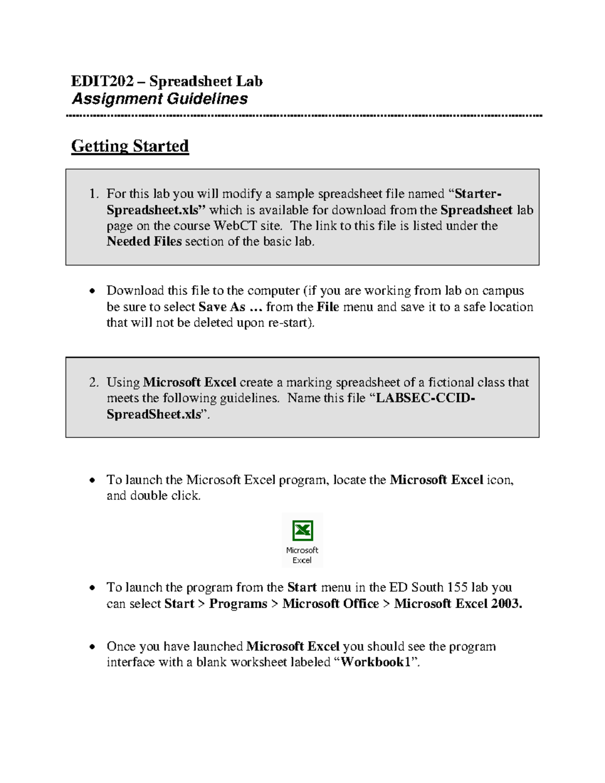 advanced spreadsheet assignment tarc