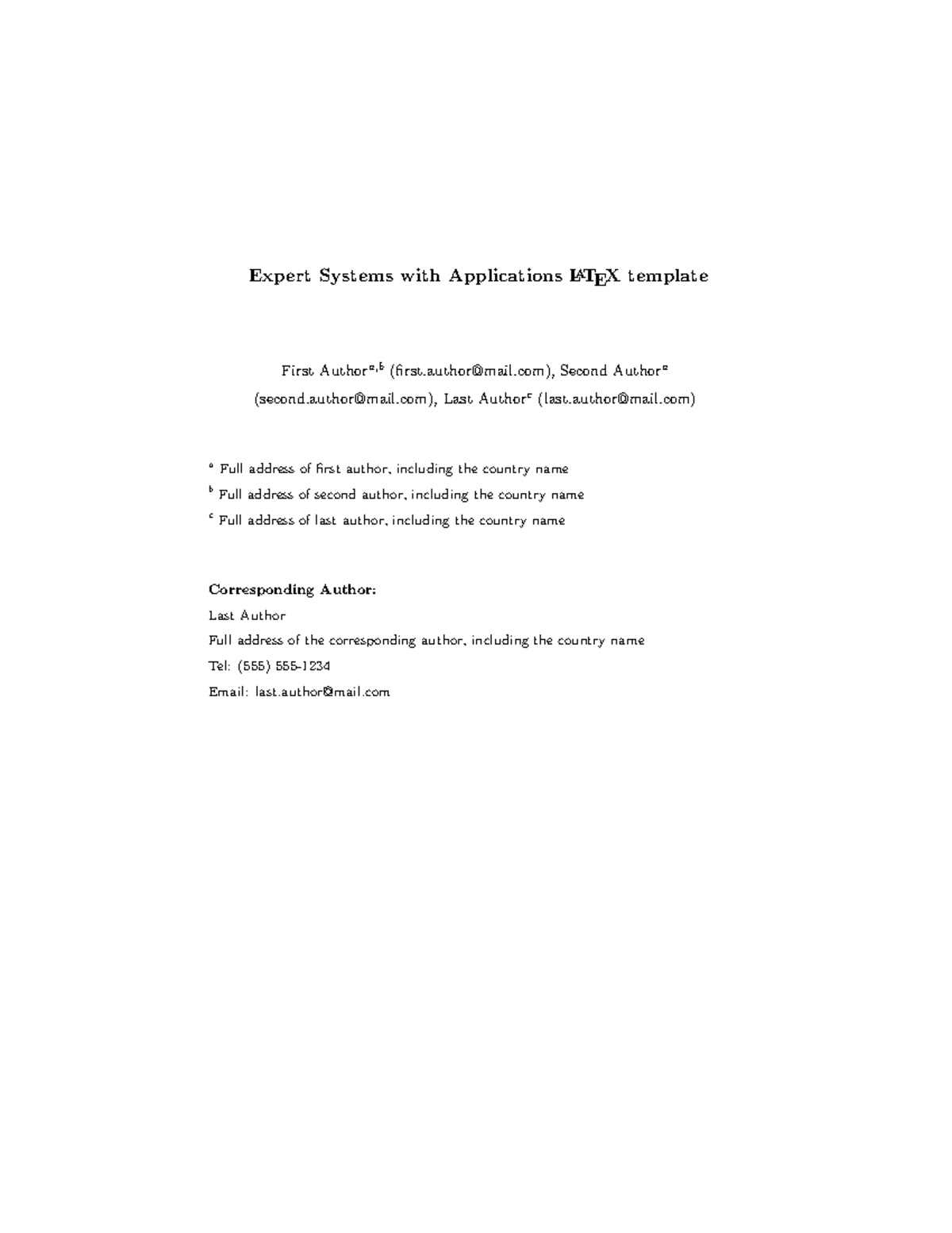 ESWA Journal Article Template - Expert Systems with Applications LATEX ...