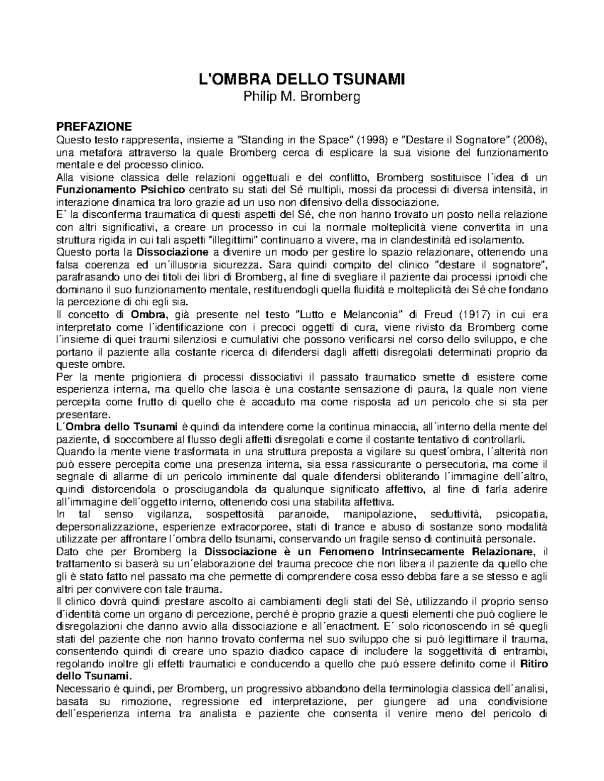 L'Ombra Dello Tsunami Riassunto Esame - L'OMBRA DELLO TSUNAMI Philip M ...