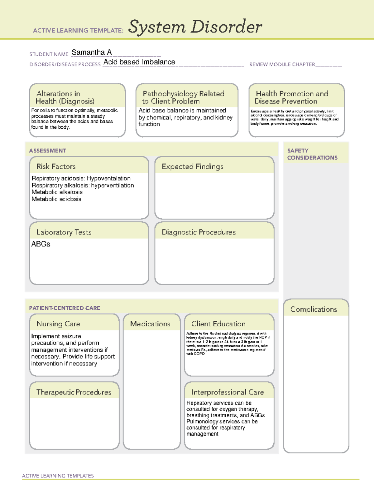 Acid base imbalances - .... - RNSG-1538-1 - StuDocu