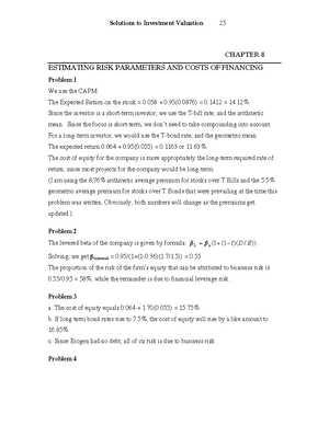 Chapter 7 Solution - CHAPTER 7 RISKLESS RATES AND RISK PREMIUMS Problem ...