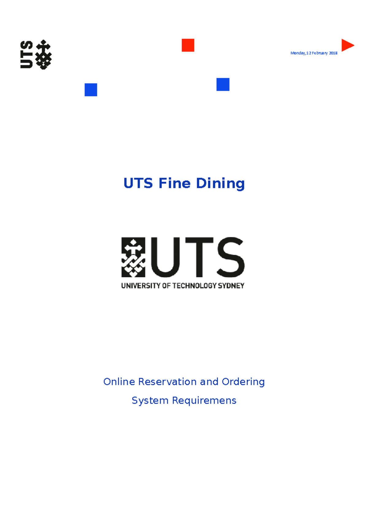 2FMEA UTS Fine Dining UTS Fine Dining Online Reservation and