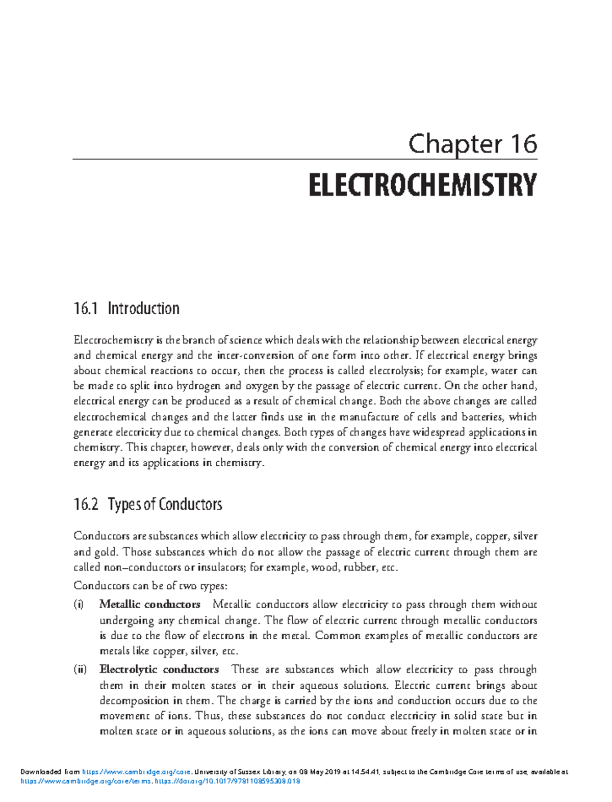Chem book electrochemistry 16 Introduction Electrochemistry is the branch of science which