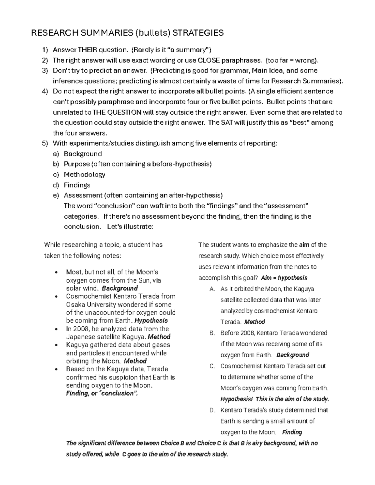 Research Summaries II Strategies and Practice - RESEARCH SUMMARIES ...