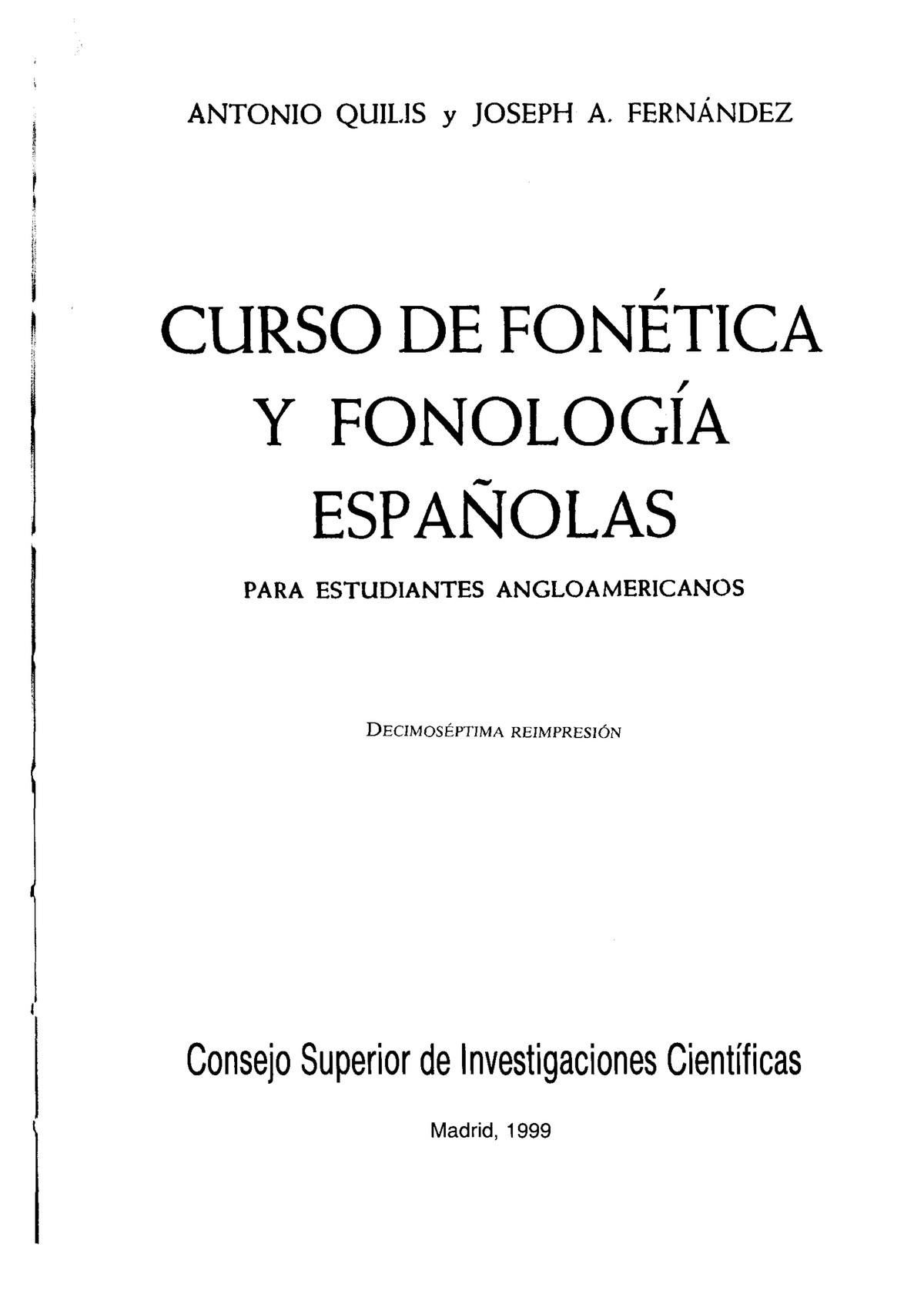 Fonetica Y Fonologia Espanolas 1 Studocu