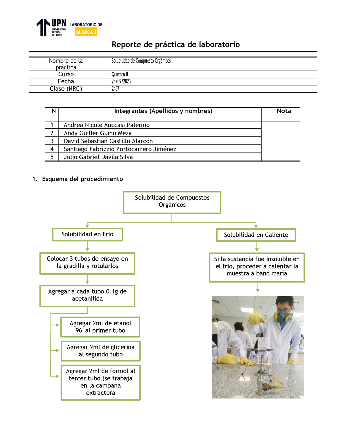 Informe De Laboratorio N°5 - G1 - Reporte De Práctica De Laboratorio ...