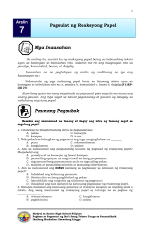 DLL Earth AND LIFE Science 2ND Quarter Module 1 - DAILY LESSON LOG FOR ...